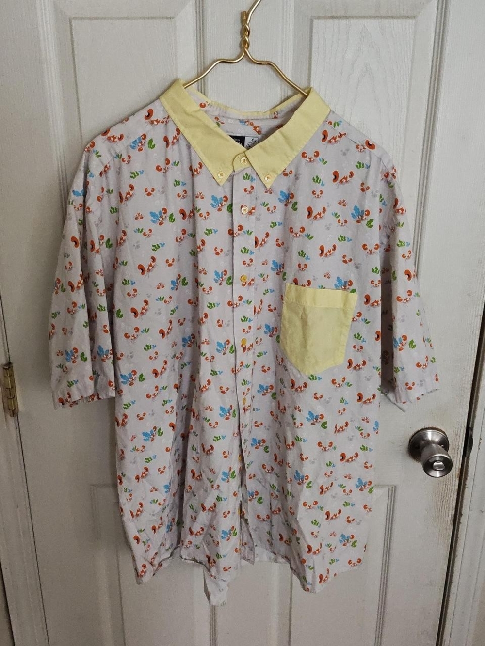 RARE Pokemon Shirts Original Stitch Crabby Pattern Shirt